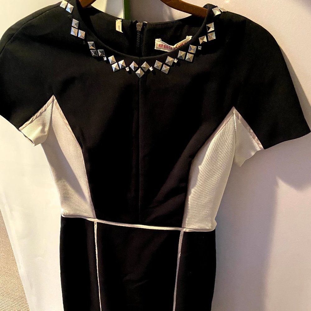 Womens Rebecca Taylor black short sleeve dress